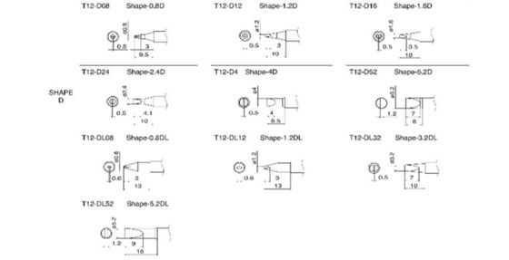 Composite Soldering Iron Tips , Welding Tips For FX952 Solder Station