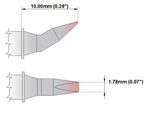  Chisel Bent Shape OKI Soldering Tips Use For Mobile Phone Repairing