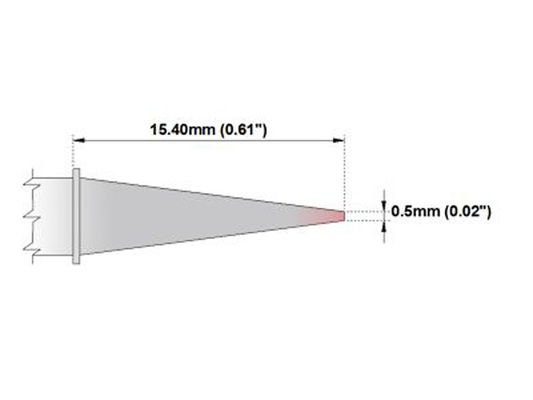  Conical Sharp 0.5mm OKI Soldering Tips , Lead Free Soldering Iron Tips