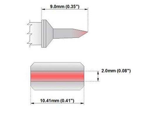 Blade Tip OKI Soldering Tips STTC-160 Spot Welding Tip , Solder Gun Tips