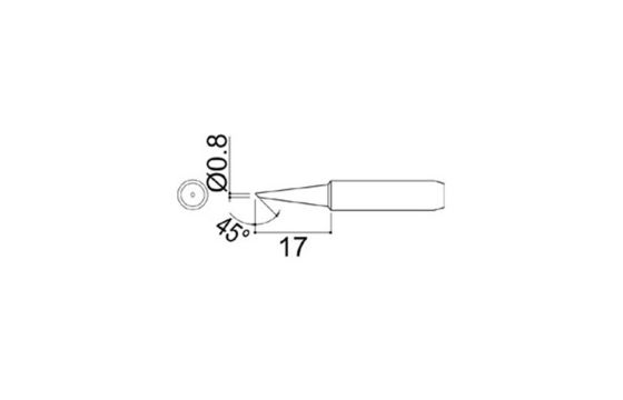 Long Life Tin Solder Tip , Hakko Welding Safety Tips 900M-T-0.8C
