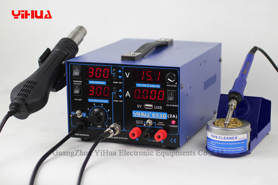 YIHUA 853D 2A 4 LED with 5V USB new type 3in1 Hot-Air Soldering Station
