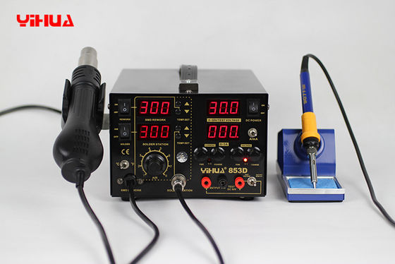 Controle de temperatura 3 de Digitas em 1 estação de solda com poder de 30V 5A