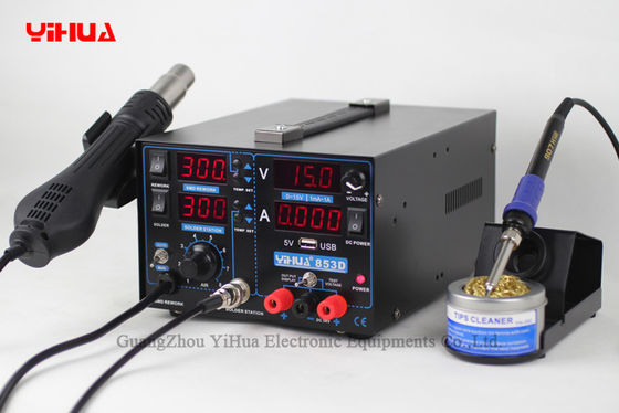 YIHUA 853D 1A con la interfaz USB de la salida 5V tiene estación que suelda auto/manual de la función 3in1 de la conversión