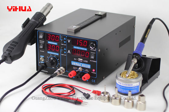 YIHUA 853D 1A con la interfaz USB de la salida 5V tiene estación que suelda auto/manual de la función 3in1 de la conversión