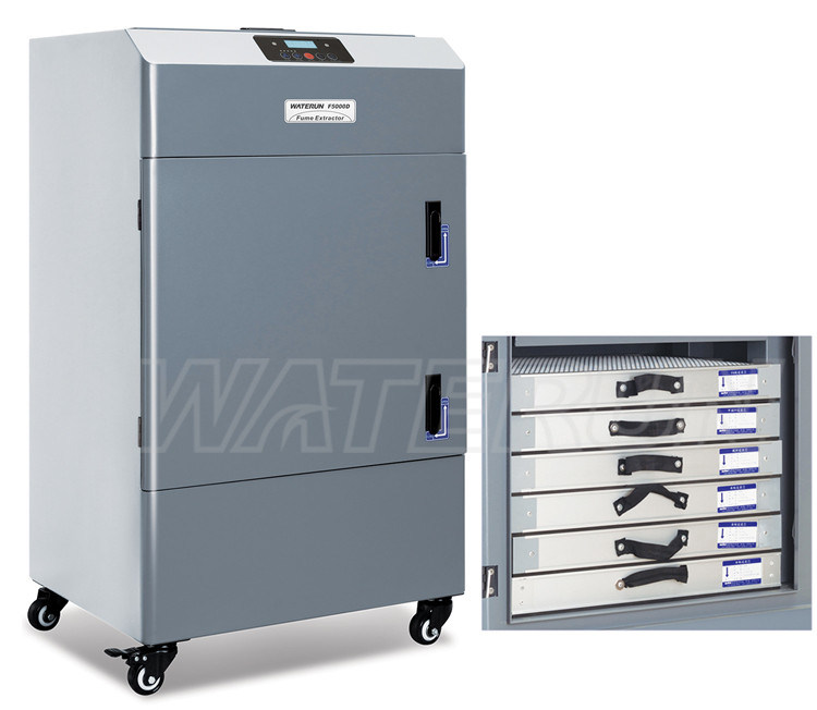 O laser espana o filtro de fumo, sistema do filtro da gravura do laser 450W, extrator das emanações do laser